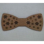 Bow tie in wood, snowflake pattern