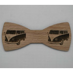 Nœud papillon en bois, motif vw combi