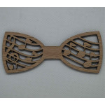 Musical note wooden bow tie